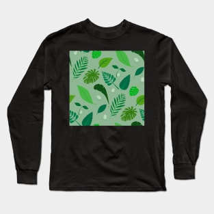 Eggels Green Leaves Long Sleeve T-Shirt